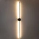 Μοντέρνα επιτοίχια απλίκα LED kelvo® DIADEM 18W 2160lm 120° AC 220-240V IP20 ρυθμιζόμενο λευκό CCT με On/Off 2700K/4500K/6000K μαύρο ματ 10x4x120cm