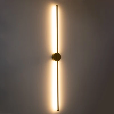 Επιτοίχια απλίκα LED kelvo® DIADEM 18W 2160lm 120° AC 220-240V IP20 ρυθμιζόμενο λευκό CCT με εναλλαγή χρωμάτων 2700K/4500K/6000K χρυσό βούρτσας 10x4x120cm
