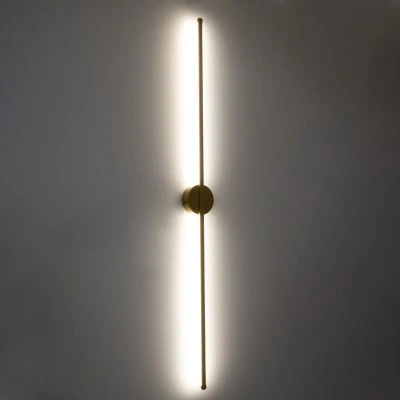 Επιτοίχια απλίκα LED kelvo® DIADEM 18W 2160lm 120° AC 220-240V IP20 ρυθμιζόμενο λευκό CCT με εναλλαγή χρωμάτων 2700K/4500K/6000K χρυσό βούρτσας 10x4x120cm