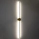 Επιτοίχια απλίκα LED kelvo® DIADEM 18W 2160lm 120° AC 220-240V IP20 ρυθμιζόμενο λευκό CCT με εναλλαγή χρωμάτων 2700K/4500K/6000K χρυσό βούρτσας 10x4x120cm
