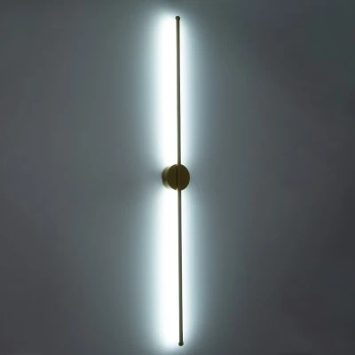 Επιτοίχια απλίκα LED kelvo® DIADEM 18W 2160lm 120° AC 220-240V IP20 ρυθμιζόμενο λευκό CCT με εναλλαγή χρωμάτων 2700K/4500K/6000K χρυσό βούρτσας 10x4x120cm