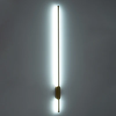 Μοντέρνο φωτιστικό τοίχου LED kelvo® HARLEM 18W 2160lm 120° AC 220-240V IP20 ρυθμιζόμενο λευκό CCT με εναλλαγή χρωμάτων 2700K/4500K/6000K χρυσό βούρτσας 5x4x120cm