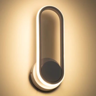 Μοντέρνο φωτιστικό τοίχου LED kelvo® DALLAS 12W 1440lm 360° AC 220-240V IP20 ρυθμιζόμενο λευκό CCT με εναλλαγή χρωμάτων 2700K/4500K/6000K λευκό ματ 12x6.5x32cm