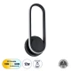 Μοντέρνα επιτοίχια απλίκα LED kelvo® DALLAS 12W 1440lm 360° AC 220-240V IP20 ρυθμιζόμενο λευκό CCT με εναλλαγή χρωμάτων 2700K/4500K/6000K μαύρο ματ 12x6.5x32cm