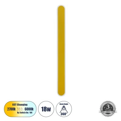 Μοντέρνα απλίκα τοίχου LED kelvo® HOUSTON 18W 2160lm 360° AC 220-240V IP20 ρυθμιζόμενο λευκό CCT με εναλλαγή χρωμάτων 2700K/4500K/6000K χρυσό βούρτσας 6x3x60cm Μοντέρνα απλίκα τοίχου LED kelvo® HOUSTON 18W 2160lm 360° AC 220-240V IP20 ρυθμιζόμενο λευκό CCT με εναλλαγή χρωμάτων 2700K/4500K/6000K χρυσό βούρτσας 6x3x60cm