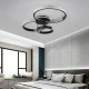 Μοντέρνο φωτιστικό οροφής κύκλοι LED CCT 100W 12123LM 360° δέσμη αυξομειούμενο μέσω τηλεχειριστηρίου εναλλαγή φωτισμού All In One ,μαύρο ακρυλικό κάλυμμα Φ30+40+50CM GloboStar® DIAMOND 61114 Φωτιστικό Οροφής Δαχτυλίδι-Κύκλος LED CCT 100W 12123lm 360° AC 220-240V - Εναλλαγή Φωτισμού μέσω Τηλεχειριστηρίου All In One Ψυχρό 6000k+Φυσικό 4500k+Θερμό 2700k Dimmable Φ30+40+50cm+BackLight - Μαύρο - 3 Years Warranty