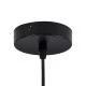 GloboStar® HAMBURG 00589 Μοντέρνο Κρεμαστό Φωτιστικό Μπάλα Μονόφωτο 1 x G9 Μαύρο Μέταλλο με Λευκό Γυαλί - Μ20 x Π15 x Υ40cm