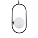GloboStar® HAMBURG 00589 Μοντέρνο Κρεμαστό Φωτιστικό Μπάλα Μονόφωτο 1 x G9 Μαύρο Μέταλλο με Λευκό Γυαλί - Μ20 x Π15 x Υ40cm