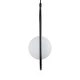 GloboStar® HAMBURG 00589 Μοντέρνο Κρεμαστό Φωτιστικό Μπάλα Μονόφωτο 1 x G9 Μαύρο Μέταλλο με Λευκό Γυαλί - Μ20 x Π15 x Υ40cm