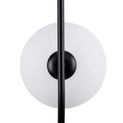 GloboStar® HAMBURG 00589 Μοντέρνο Κρεμαστό Φωτιστικό Μπάλα Μονόφωτο 1 x G9 Μαύρο Μέταλλο με Λευκό Γυαλί - Μ20 x Π15 x Υ40cm