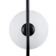 GloboStar® HAMBURG 00589 Μοντέρνο Κρεμαστό Φωτιστικό Μπάλα Μονόφωτο 1 x G9 Μαύρο Μέταλλο με Λευκό Γυαλί - Μ20 x Π15 x Υ40cm