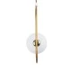 GloboStar® HAMBURG 00590 Μοντέρνο Κρεμαστό Φωτιστικό Μπάλα Μονόφωτο 1 x G9 Χρυσό Μέταλλο με Λευκό Γυαλί - Μ20 x Π15 x Υ40cm