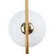 GloboStar® HAMBURG 00590 Μοντέρνο Κρεμαστό Φωτιστικό Μπάλα Μονόφωτο 1 x G9 Χρυσό Μέταλλο με Λευκό Γυαλί - Μ20 x Π15 x Υ40cm