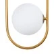 GloboStar® HAMBURG 00590 Μοντέρνο Κρεμαστό Φωτιστικό Μπάλα Μονόφωτο 1 x G9 Χρυσό Μέταλλο με Λευκό Γυαλί - Μ20 x Π15 x Υ40cm