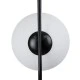 GloboStar® HAMBURG 00591 Μοντέρνο Κρεμαστό Φωτιστικό Μπάλα Μονόφωτο 1 x E14 IP20 Μαύρο Μέταλλο με Λευκό Γυαλί - Μ25 x Π20 x Υ50cm
