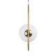 GloboStar® HAMBURG 00592 Μοντέρνο Κρεμαστό Φωτιστικό Μπάλα Μονόφωτο 1 x E14 IP20 Χρυσό Μέταλλο με Λευκό Γυαλί - Μ25 x Π20 x Υ50cm