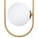 GloboStar® HAMBURG 00592 Μοντέρνο Κρεμαστό Φωτιστικό Μπάλα Μονόφωτο 1 x E14 IP20 Χρυσό Μέταλλο με Λευκό Γυαλί - Μ25 x Π20 x Υ50cm