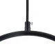 GloboStar® MADRID 00931 Μοντέρνο Κρεμαστό Φωτιστικό Μπάλα Μονόφωτο 1 x E27 IP20 Μαύρο Μέταλλο με Λευκό Γυαλί - Μ30 x Π20 x Υ30cm