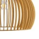 GloboStar® SCANDINAVIA 01699 Μοντέρνο Κρεμαστό Φωτιστικό Πλέγμα Μονόφωτο 1 x E27 IP20 Μπεζ Ξύλο - Μ44 x Π44 x Υ28cm