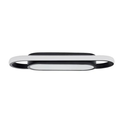 GloboStar® IGOR 61216 Φωτιστικό Οροφής Linear Design LED CCT 24W 2880lm 210° AC 220-240V - Εναλλαγή Φωτισμού μέσω Διακόπτη On/Off All In One Ψυχρό 6000k+Φυσικό 4500k+Θερμό 2700k Μ41 x Π13 x Υ4.5cm - Μαύρο - 3 Years Warranty