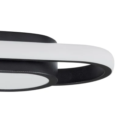 GloboStar® IGOR 61216 Φωτιστικό Οροφής Linear Design LED CCT 24W 2880lm 210° AC 220-240V - Εναλλαγή Φωτισμού μέσω Διακόπτη On/Off All In One Ψυχρό 6000k+Φυσικό 4500k+Θερμό 2700k Μ41 x Π13 x Υ4.5cm - Μαύρο - 3 Years Warranty