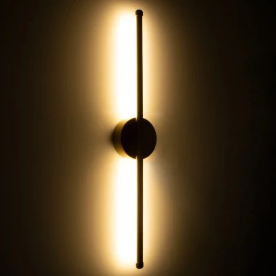 Μοντέρνα επιτοίχια απλίκα LED kelvo® DIADEM 9W 1080lm 120° AC 220-240V IP20 ρυθμιζόμενο λευκό CCT με εναλλαγή χρωμάτων 2700K/4500K/6000K μαύρο ματ 10x4x60cm