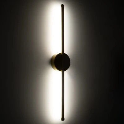 Μοντέρνα επιτοίχια απλίκα LED kelvo® DIADEM 9W 1080lm 120° AC 220-240V IP20 ρυθμιζόμενο λευκό CCT με εναλλαγή χρωμάτων 2700K/4500K/6000K μαύρο ματ 10x4x60cm