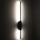Μοντέρνα επιτοίχια απλίκα LED kelvo® HARLEM 9W 900lm 120° AC 220-240V IP20 ρυθμιζόμενο λευκό CCT με εναλλαγή χρωμάτων 2700K/4500K/6000K μαύρο ματ 5x4x60cm