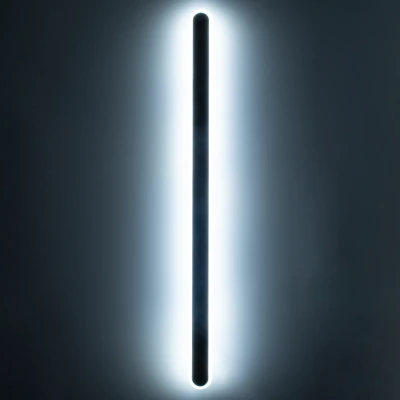 Μοντέρνο φωτιστικό τοίχου LED kelvo® HOUSTON 24W 2880lm 360° AC 220-240V IP20 ρυθμιζόμενο λευκό CCT με εναλλαγή χρωμάτων από 2700K έως 6000K μαύρο ματ 6x3x100cm 61349 GloboStar® HOUSTON 61349 Φωτιστικό Τοίχου - Απλίκα Design LED CCT 24W 2880lm 360° AC 220-240V - Εναλλαγή Φωτισμού μέσω Διακόπτη On/Off All In One Ψυχρό 6000k+Φυσικό 4500k+Θερμό 2700k Μ6 x Π3 x Υ100cm - Μαύρο - 3 Years Warranty
