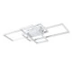 GloboStar® QUADRA 61386 Φωτιστικό Οροφής Design LED CCT 100W 12000lm 120° AC 220-240V - Εναλλαγή Φωτισμού μέσω Τηλεχειριστηρίου All In One Ψυχρό 6000k+Φυσικό 4500k+Θερμό 2700k Dimmable Μ85 x Π45 x Υ9cm - Λευκό - 3 Years Warranty
