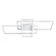 GloboStar® QUADRA 61386 Φωτιστικό Οροφής Design LED CCT 100W 12000lm 120° AC 220-240V - Εναλλαγή Φωτισμού μέσω Τηλεχειριστηρίου All In One Ψυχρό 6000k+Φυσικό 4500k+Θερμό 2700k Dimmable Μ85 x Π45 x Υ9cm - Λευκό - 3 Years Warranty