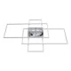 GloboStar® QUADRA 61389 Φωτιστικό Οροφής Design LED CCT 120W 14400lm 120° AC 220-240V - Εναλλαγή Φωτισμού μέσω Τηλεχειριστηρίου All In One Ψυχρό 6000k+Φυσικό 4500k+Θερμό 2700k Dimmable Μ105 x Π60 x Υ9cm - Λευκό - 3 Years Warranty