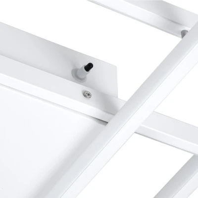 GloboStar® QUADRA 61389 Φωτιστικό Οροφής Design LED CCT 120W 14400lm 120° AC 220-240V - Εναλλαγή Φωτισμού μέσω Τηλεχειριστηρίου All In One Ψυχρό 6000k+Φυσικό 4500k+Θερμό 2700k Dimmable Μ105 x Π60 x Υ9cm - Λευκό - 3 Years Warranty