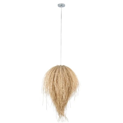 Κρεμαστό φωτιστικό Boho ARCHIPELAGO 1 x E27 AC 220-240V μπεζ με υφασμάτινο καπέλο φυσικού σχεδιασμού Μ40 x Π40 x Υ63