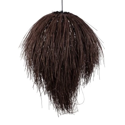 Κρεμαστό φωτιστικό ARCHIPELAGO Boho με καφέ πλέγμα από μπαμπού μονόφωτο ντουί E27 Φ40 x Υ63cm 1 x E27 AC 220-240V