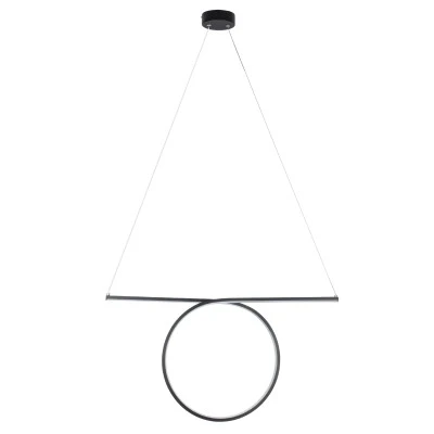 GloboStar® ROME 61294 Κρεμαστό Φωτιστικό Οροφής Linear Design LED CCT 24W 2640lm 200° AC 220-240V - Εναλλαγή Φωτισμού μέσω Διακόπτη On/Off All In One Ψυχρό 6000k+Φυσικό 4500k+Θερμό 2700k Μ65.5 x Π4 x Υ33cm - Μαύρο - 3 Years Warranty