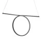 GloboStar® ROME 61294 Κρεμαστό Φωτιστικό Οροφής Linear Design LED CCT 24W 2640lm 200° AC 220-240V - Εναλλαγή Φωτισμού μέσω Διακόπτη On/Off All In One Ψυχρό 6000k+Φυσικό 4500k+Θερμό 2700k Μ65.5 x Π4 x Υ33cm - Μαύρο - 3 Years Warranty