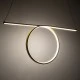 GloboStar® ROME 61297 Κρεμαστό Φωτιστικό Οροφής Linear Design LED CCT 24W 2640lm 200° AC 220-240V - Εναλλαγή Φωτισμού μέσω Διακόπτη On/Off All In One Ψυχρό 6000k+Φυσικό 4500k+Θερμό 2700k Μ65.5 x Π4 x Υ33cm - Χρυσό Βούρτσας - 3 Years Warranty