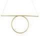 GloboStar® ROME 61297 Κρεμαστό Φωτιστικό Οροφής Linear Design LED CCT 24W 2640lm 200° AC 220-240V - Εναλλαγή Φωτισμού μέσω Διακόπτη On/Off All In One Ψυχρό 6000k+Φυσικό 4500k+Θερμό 2700k Μ65.5 x Π4 x Υ33cm - Χρυσό Βούρτσας - 3 Years Warranty