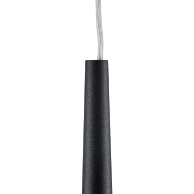 GloboStar® TEARS 61309 Κρεμαστό Φωτιστικό Οροφής Design LED CCT 3W 330lm 180° AC 220-240V - Εναλλαγή Φωτισμού μέσω Διακόπτη On/Off All In One Ψυχρό 6000k+Φυσικό 4500k+Θερμό 2700k Φ3.2 x Υ51.5cm - Μαύρο - 3 Years Warranty
