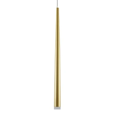 GloboStar® TEARS 61310 Κρεμαστό Φωτιστικό Οροφής Design LED CCT 3W 330lm 180° AC 220-240V - Εναλλαγή Φωτισμού μέσω Διακόπτη On/Off All In One Ψυχρό 6000k+Φυσικό 4500k+Θερμό 2700k Φ3.2 x Υ51.5cm - Χρυσό Βούρτσας - 3 Years Warranty