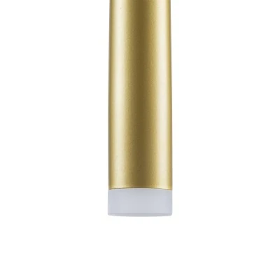 GloboStar® TEARS 61310 Κρεμαστό Φωτιστικό Οροφής Design LED CCT 3W 330lm 180° AC 220-240V - Εναλλαγή Φωτισμού μέσω Διακόπτη On/Off All In One Ψυχρό 6000k+Φυσικό 4500k+Θερμό 2700k Φ3.2 x Υ51.5cm - Χρυσό Βούρτσας - 3 Years Warranty