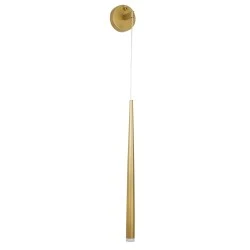 Μοντέρνα επιτοίχια απλίκα LED kelvo® TEARS 3W 330lm 180° AC 220-240V IP20 ρυθμιζόμενο λευκό CCT με On/Off 2700K/4500K/6000K χρυσό βούρτσας 3.2x3.2x51.5cm