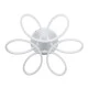 GloboStar® MARGARET 61401 Φωτιστικό Οροφής Design LED CCT 54W 6210lm 360° AC 220-240V - Εναλλαγή Φωτισμού μέσω Τηλεχειριστηρίου All In One Ψυχρό 6000k+Φυσικό 4500k+Θερμό 2700k Dimmable Φ57 x Υ12cm - Λευκό - 3 Years Warranty