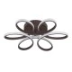 GloboStar® MARGARET 61402 Φωτιστικό Οροφής Design LED CCT 54W 6210lm 360° AC 220-240V - Εναλλαγή Φωτισμού μέσω Τηλεχειριστηρίου All In One Ψυχρό 6000k+Φυσικό 4500k+Θερμό 2700k Dimmable Φ57 x Υ12cm - Καφέ - 3 Years Warranty