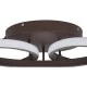 GloboStar® MARGARET 61402 Φωτιστικό Οροφής Design LED CCT 54W 6210lm 360° AC 220-240V - Εναλλαγή Φωτισμού μέσω Τηλεχειριστηρίου All In One Ψυχρό 6000k+Φυσικό 4500k+Θερμό 2700k Dimmable Φ57 x Υ12cm - Καφέ - 3 Years Warranty
