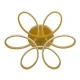 GloboStar® MARGARET 61403 Φωτιστικό Οροφής Design LED CCT 54W 6210lm 360° AC 220-240V - Εναλλαγή Φωτισμού μέσω Τηλεχειριστηρίου All In One Ψυχρό 6000k+Φυσικό 4500k+Θερμό 2700k Dimmable Φ57 x Υ12cm - Χρυσό Βούρτσας - 3 Years Warranty