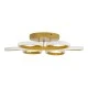 GloboStar® MARGARET 61403 Φωτιστικό Οροφής Design LED CCT 54W 6210lm 360° AC 220-240V - Εναλλαγή Φωτισμού μέσω Τηλεχειριστηρίου All In One Ψυχρό 6000k+Φυσικό 4500k+Θερμό 2700k Dimmable Φ57 x Υ12cm - Χρυσό Βούρτσας - 3 Years Warranty