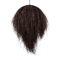 Κρεμαστό φωτιστικό ARCHIPELAGO Boho με καφέ πλέγμα από μπαμπού μονόφωτο ντουί E27 Φ40 x Υ63cm 1 x E27 AC 220-240V