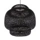 GloboStar® MALDIVES 00579 Boho Κρεμαστό Φωτιστικό Πλέγμα Μονόφωτο 1 x E27 IP20 Μαύρο Ξύλο - Μ56 x Π56 x Y54cm